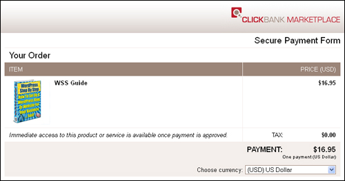 ClickBank Secure Order